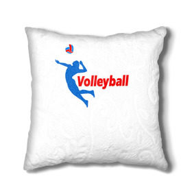 Подушка 3D с принтом Волейбол 31 в Белгороде, наволочка – 100% полиэстер, наполнитель – холлофайбер (легкий наполнитель, не вызывает аллергию). | состоит из подушки и наволочки. Наволочка на молнии, легко снимается для стирки | Тематика изображения на принте: volleyball | волейбол