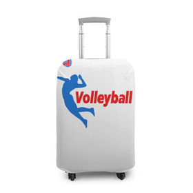 Чехол для чемодана 3D с принтом Волейбол 31 в Белгороде, 86% полиэфир, 14% спандекс | двустороннее нанесение принта, прорези для ручек и колес | volleyball | волейбол