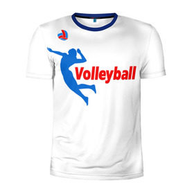 Мужская футболка 3D спортивная с принтом Волейбол 31 в Белгороде, 100% полиэстер с улучшенными характеристиками | приталенный силуэт, круглая горловина, широкие плечи, сужается к линии бедра | volleyball | волейбол