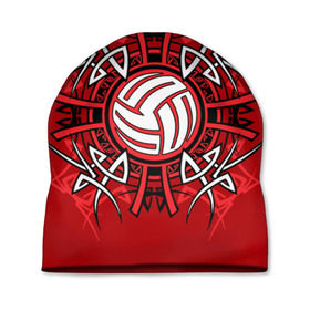 Шапка 3D с принтом Волейбол 34 в Белгороде, 100% полиэстер | универсальный размер, печать по всей поверхности изделия | volleyball | волейбол