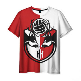 Мужская футболка 3D с принтом Волейбол 53 в Белгороде, 100% полиэфир | прямой крой, круглый вырез горловины, длина до линии бедер | hh | volleyball | волейбол