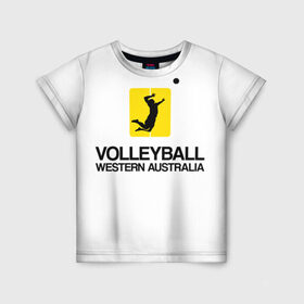 Детская футболка 3D с принтом Волейбол 66 в Белгороде, 100% гипоаллергенный полиэфир | прямой крой, круглый вырез горловины, длина до линии бедер, чуть спущенное плечо, ткань немного тянется | volleyball | western australia | волейбол