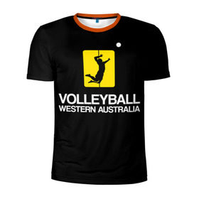 Мужская футболка 3D спортивная с принтом Волейбол 67 в Белгороде, 100% полиэстер с улучшенными характеристиками | приталенный силуэт, круглая горловина, широкие плечи, сужается к линии бедра | volleyball | western australia | волейбол