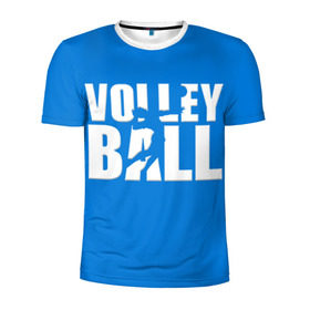 Мужская футболка 3D спортивная с принтом Волейбол 77 в Белгороде, 100% полиэстер с улучшенными характеристиками | приталенный силуэт, круглая горловина, широкие плечи, сужается к линии бедра | volleyball | волейбол