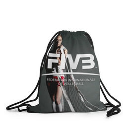 Рюкзак-мешок 3D с принтом Волейбол 80 в Белгороде, 100% полиэстер | плотность ткани — 200 г/м2, размер — 35 х 45 см; лямки — толстые шнурки, застежка на шнуровке, без карманов и подкладки | fiv3 | volleyball | волейбол