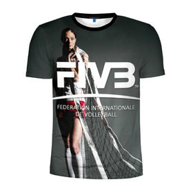 Мужская футболка 3D спортивная с принтом Волейбол 80 в Белгороде, 100% полиэстер с улучшенными характеристиками | приталенный силуэт, круглая горловина, широкие плечи, сужается к линии бедра | fiv3 | volleyball | волейбол