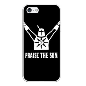 Чехол для iPhone 5/5S матовый с принтом Dark Souls 5 в Белгороде, Силикон | Область печати: задняя сторона чехла, без боковых панелей | dark souls | praise the sun | you died | дарк соулс