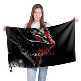Флаг 3D с принтом Dark Souls 7 в Белгороде, 100% полиэстер | плотность ткани — 95 г/м2, размер — 67 х 109 см. Принт наносится с одной стороны | dark souls | praise the sun | you died | дарк соулс