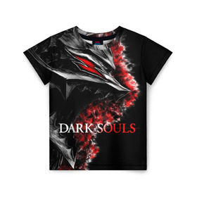 Детская футболка 3D с принтом Dark Souls 7 в Белгороде, 100% гипоаллергенный полиэфир | прямой крой, круглый вырез горловины, длина до линии бедер, чуть спущенное плечо, ткань немного тянется | Тематика изображения на принте: dark souls | praise the sun | you died | дарк соулс