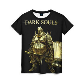 Женская футболка 3D с принтом Dark Souls 11 в Белгороде, 100% полиэфир ( синтетическое хлопкоподобное полотно) | прямой крой, круглый вырез горловины, длина до линии бедер | dark souls | praise the sun | you died | дарк соулс