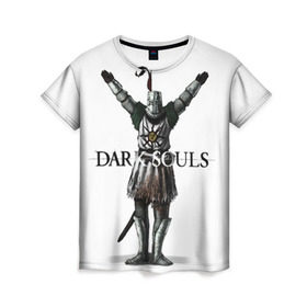 Женская футболка 3D с принтом Dark Souls 14 в Белгороде, 100% полиэфир ( синтетическое хлопкоподобное полотно) | прямой крой, круглый вырез горловины, длина до линии бедер | 