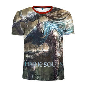 Мужская футболка 3D спортивная с принтом Dark Souls 20 в Белгороде, 100% полиэстер с улучшенными характеристиками | приталенный силуэт, круглая горловина, широкие плечи, сужается к линии бедра | dark souls | praise the sun | you died | дарк соулс