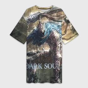 Платье-футболка 3D с принтом Dark Souls 20 в Белгороде,  |  | dark souls | praise the sun | you died | дарк соулс