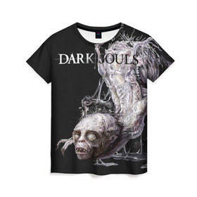 Женская футболка 3D с принтом Dark Souls 31 в Белгороде, 100% полиэфир ( синтетическое хлопкоподобное полотно) | прямой крой, круглый вырез горловины, длина до линии бедер | dark souls | praise the sun | you died | дарк соулс