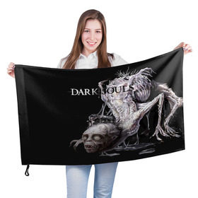 Флаг 3D с принтом Dark Souls 31 в Белгороде, 100% полиэстер | плотность ткани — 95 г/м2, размер — 67 х 109 см. Принт наносится с одной стороны | dark souls | praise the sun | you died | дарк соулс