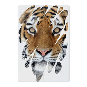 Магнитный плакат 2Х3 с принтом Ярость тигра в Белгороде, Полимерный материал с магнитным слоем | 6 деталей размером 9*9 см | Тематика изображения на принте: tiger | дикая кошка | тигр | хищник
