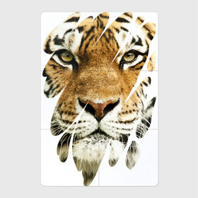 Магнитный плакат 2Х3 с принтом Лик тигра в Белгороде, Полимерный материал с магнитным слоем | 6 деталей размером 9*9 см | tiger | дикая кошка | тигр | хищник