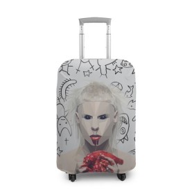Чехол для чемодана 3D с принтом Die Antwoord в Белгороде, 86% полиэфир, 14% спандекс | двустороннее нанесение принта, прорези для ручек и колес | 