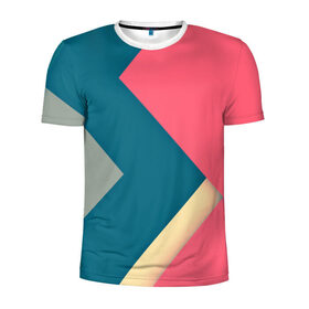 Мужская футболка 3D спортивная с принтом Полосы в Белгороде, 100% полиэстер с улучшенными характеристиками | приталенный силуэт, круглая горловина, широкие плечи, сужается к линии бедра | разноцветный
