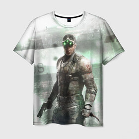 Мужская футболка 3D с принтом Splinter Cell в Белгороде, 100% полиэфир | прямой крой, круглый вырез горловины, длина до линии бедер | agent | blacklist | hitman | splinter cell | tom clancy’s | стелс | сэм фишер