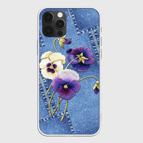 Чехол для iPhone 12 Pro Max с принтом Джинсовый 6 в Белгороде, Силикон |  | Тематика изображения на принте: джинсовый | джинсы | цветы