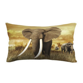 Подушка 3D антистресс с принтом Могучий слон в Белгороде, наволочка — 100% полиэстер, наполнитель — вспененный полистирол | состоит из подушки и наволочки на молнии | elephant | африка | бивни | джунгли | мамонт | савана | сафари | слон | хобот