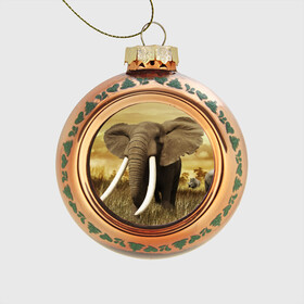 Стеклянный ёлочный шар с принтом Могучий слон в Белгороде, Стекло | Диаметр: 80 мм | elephant | африка | бивни | джунгли | мамонт | савана | сафари | слон | хобот