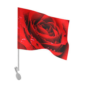 Флаг для автомобиля с принтом Роза в Белгороде, 100% полиэстер | Размер: 30*21 см | роза | розовая | розы | романтика | цветы