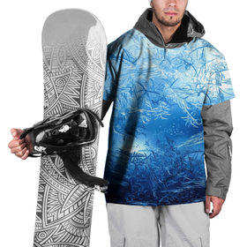 Накидка на куртку 3D с принтом Иней в Белгороде, 100% полиэстер |  | Тематика изображения на принте: зима | иней | наледь | синий | снег