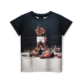 Детская футболка 3D с принтом Muhammad Ali в Белгороде, 100% гипоаллергенный полиэфир | прямой крой, круглый вырез горловины, длина до линии бедер, чуть спущенное плечо, ткань немного тянется | impossible is nothing | muhammad ali | бокс | боксёр | мохаммед али | спорт