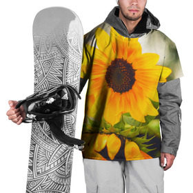 Накидка на куртку 3D с принтом Подсолнухи в Белгороде, 100% полиэстер |  | лето | подсолнух | солнце | цветы