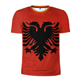 Мужская футболка 3D спортивная с принтом Сборная Албания в Белгороде, 100% полиэстер с улучшенными характеристиками | приталенный силуэт, круглая горловина, широкие плечи, сужается к линии бедра | футбол