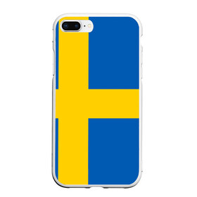 Чехол для iPhone 7Plus/8 Plus матовый с принтом Швеция в Белгороде, Силикон | Область печати: задняя сторона чехла, без боковых панелей | сборная | футбол