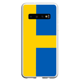 Чехол для Samsung Galaxy S10 с принтом Швеция в Белгороде, Силикон | Область печати: задняя сторона чехла, без боковых панелей | Тематика изображения на принте: сборная | футбол