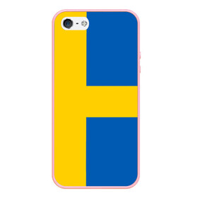 Чехол для iPhone 5/5S матовый с принтом Швеция в Белгороде, Силикон | Область печати: задняя сторона чехла, без боковых панелей | сборная | футбол