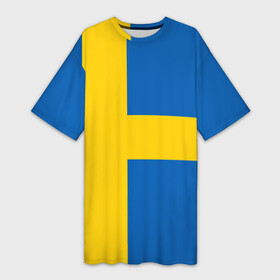 Платье-футболка 3D с принтом Швеция в Белгороде,  |  | сборная | футбол