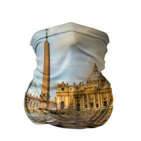 Бандана-труба 3D с принтом Италия (Рим) в Белгороде, 100% полиэстер, ткань с особыми свойствами — Activecool | плотность 150‒180 г/м2; хорошо тянется, но сохраняет форму | europe | italy | rome | vatican | архитектура | ватикан | европа | ес | италия | обелиск | папа римский | площадь святого петра | рим | собор