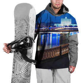 Накидка на куртку 3D с принтом Москва в Белгороде, 100% полиэстер |  | moscow | город | ночной | пейзаж