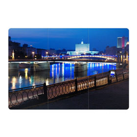 Магнитный плакат 3Х2 с принтом Москва в Белгороде, Полимерный материал с магнитным слоем | 6 деталей размером 9*9 см | moscow | город | ночной | пейзаж