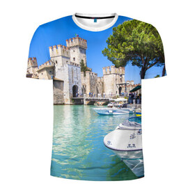 Мужская футболка 3D спортивная с принтом Италия в Белгороде, 100% полиэстер с улучшенными характеристиками | приталенный силуэт, круглая горловина, широкие плечи, сужается к линии бедра | europe | italy | вода | европа | ес | италия | каникулы | катера | отдых | отпуск | пляж | солнце | туризм