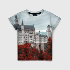 Детская футболка 3D с принтом Замок на горе в Белгороде, 100% гипоаллергенный полиэфир | прямой крой, круглый вырез горловины, длина до линии бедер, чуть спущенное плечо, ткань немного тянется | архитектура | крепость | пейзаж