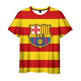 Мужская футболка 3D с принтом Барселона (каталония) в Белгороде, 100% полиэфир | прямой крой, круглый вырез горловины, длина до линии бедер | Тематика изображения на принте: barca | barcelona | catalonia | барса