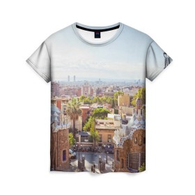 Женская футболка 3D с принтом Барселона (Испания) в Белгороде, 100% полиэфир ( синтетическое хлопкоподобное полотно) | прямой крой, круглый вырез горловины, длина до линии бедер | barcelona | europe | spain | барселона | европа | ес | испания | каталония | отдых | отпуск | туризм