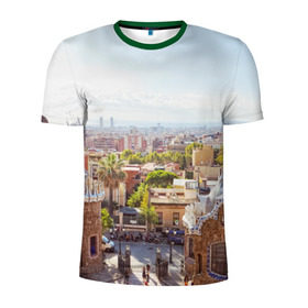 Мужская футболка 3D спортивная с принтом Барселона (Испания) в Белгороде, 100% полиэстер с улучшенными характеристиками | приталенный силуэт, круглая горловина, широкие плечи, сужается к линии бедра | barcelona | europe | spain | барселона | европа | ес | испания | каталония | отдых | отпуск | туризм