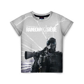 Детская футболка 3D с принтом Rainbow в Белгороде, 100% гипоаллергенный полиэфир | прямой крой, круглый вырез горловины, длина до линии бедер, чуть спущенное плечо, ткань немного тянется | rainbow six siege