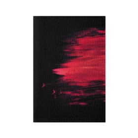 Обложка для паспорта матовая кожа с принтом Краска в Белгороде, натуральная матовая кожа | размер 19,3 х 13,7 см; прозрачные пластиковые крепления | Тематика изображения на принте: красный | потертости | черный