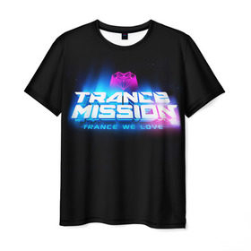 Мужская футболка 3D с принтом Trancemission 2 в Белгороде, 100% полиэфир | прямой крой, круглый вырез горловины, длина до линии бедер | Тематика изображения на принте: trancemission |   |  trance mission | транс миссия | трансмиссия