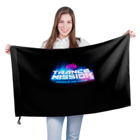 Флаг 3D с принтом Trancemission 2 в Белгороде, 100% полиэстер | плотность ткани — 95 г/м2, размер — 67 х 109 см. Принт наносится с одной стороны | trancemission |   |  trance mission | транс миссия | трансмиссия
