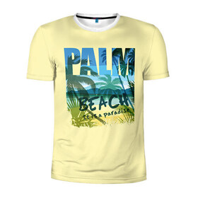 Мужская футболка 3D спортивная с принтом Palm beach в Белгороде, 100% полиэстер с улучшенными характеристиками | приталенный силуэт, круглая горловина, широкие плечи, сужается к линии бедра | beach | party | summer | swag | trend | вечеринка | лето | популярное | сваг | свег | тренд | хит
