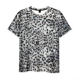 Мужская футболка 3D с принтом White Jaguar в Белгороде, 100% полиэфир | прямой крой, круглый вырез горловины, длина до линии бедер | Тематика изображения на принте: барс | леопард | ягуар